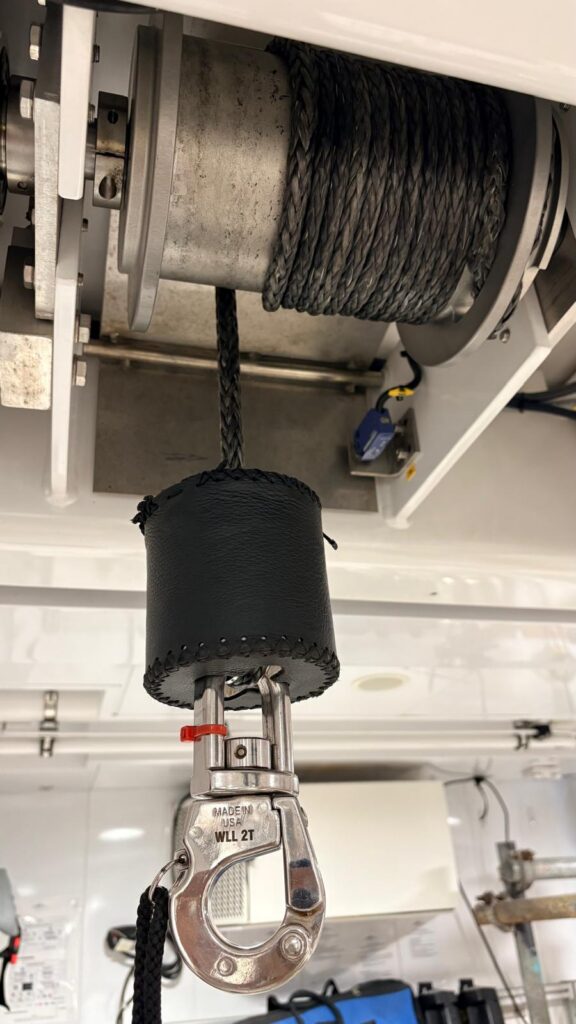 replacing crane and davit lifting cables